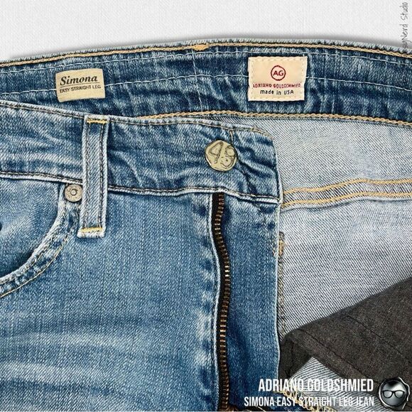 ADRIANO GOLDSCHMIED SIMONA EASY STRAIGHT LEG JEANS DISTRESSED SIZE 30R - Picture 4 of 15